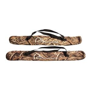 Lot of 2 Ducks Unlimited Camouflage Neoprene Sling 6 Can Cooler Adjustable Strap